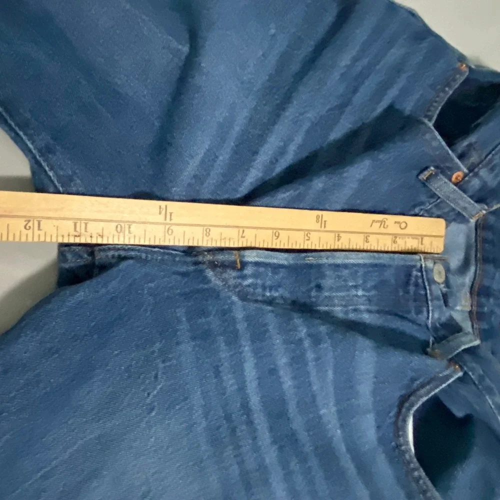Levis Premium 501 Original Fit Jeans Mens 29x30 Med Wash Blue Button Fly Big E